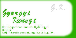 gyorgyi kunszt business card